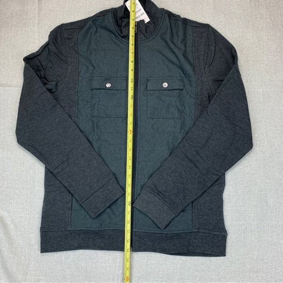 Alfani Reyes Mixed-Media Shirt Jacket Charcoal Hthr M - Picture 9 of 11